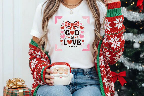 God is Love PNG: Christian T-Shirt Designs
