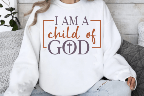 I Am a Child of God SVG, Christian Heart T-Shirt Designs