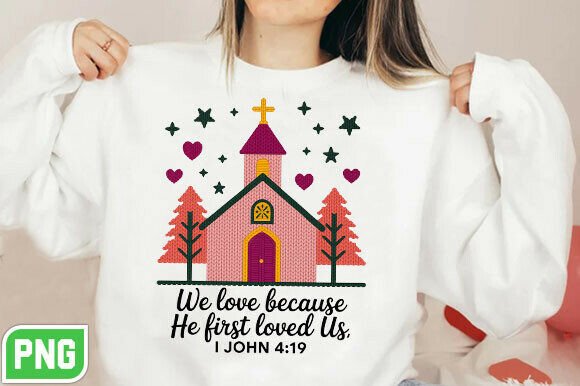 Latch Hook Christian Valentine PNG for T-Shirt Designs