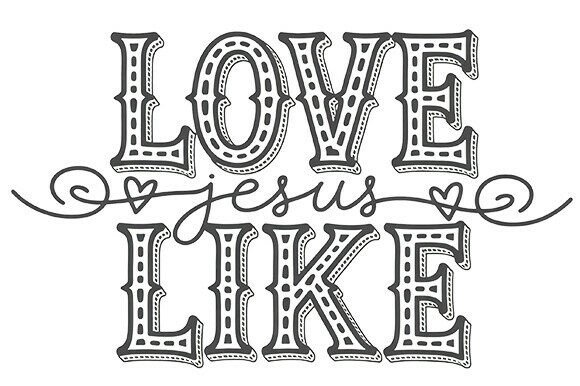 Love Like Jesus PNG Christian Valentine T-Shirt Designs