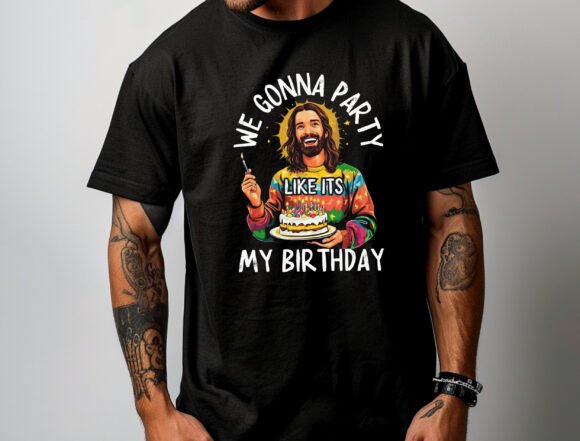 My Birthday Funny Jesus Christmas PNG T-Shirt Designs