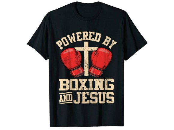 Powered by Jesus Boxing T-Shirt