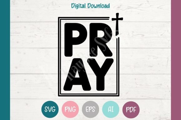 Pray Christian SVG PNG EPS AI PDF