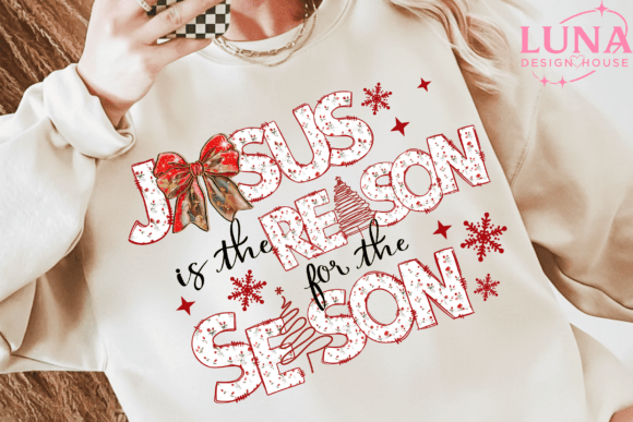 Preppy Christian PNG: Jesus ChristmasPng T-Shirt Designs