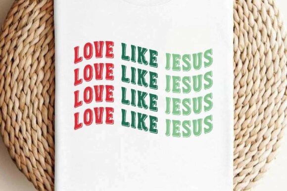 Retro Love Like Jesus T-Shirt Designs