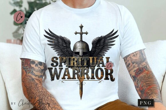 Spiritual Warrior Christian PNG T-Shirt Designs