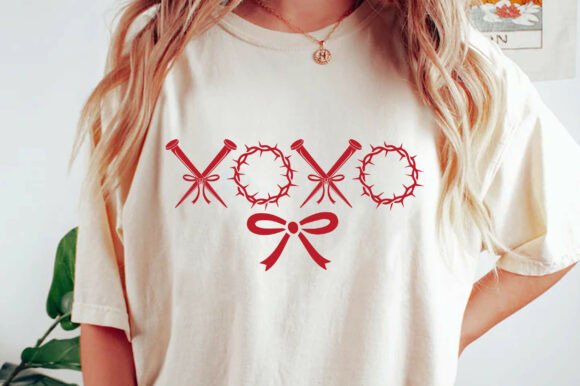 XOXO Christian Valentines PNG for T-Shirt Designs